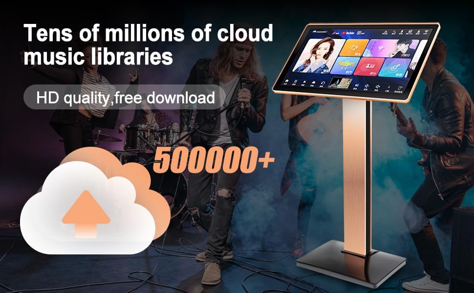 Miniatura 6 de 2025 Nueva máquina de karaoke china KV-V5 MAX Reproductor de karaoke Pihaosen, con micrófono inalámbrico de reverberación, pantalla táctil