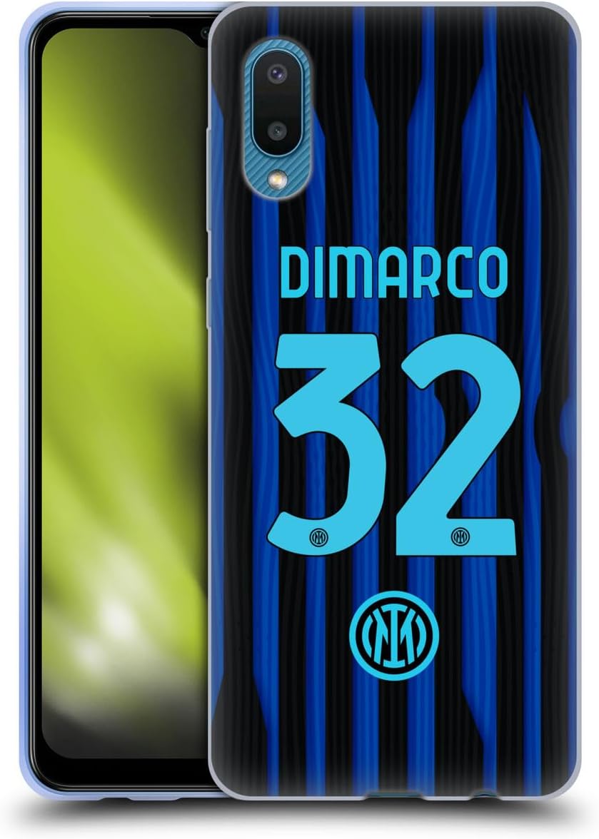 Head Case Designs Officially Licensed Inter Milan Federico Dimarco 2025/26 Players Home Kit Gel Case [Military Grade Protection] Compatible With Samsung Galaxy A02/M02 (2021)