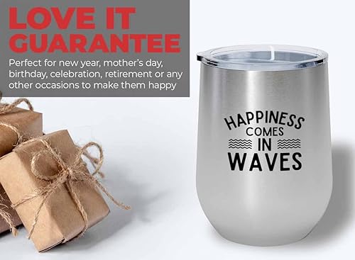 Miniatura 5 de Surfing Silver Edition Wine Tumbler 12oz - Comes in waves - Surfing Enthusiast Gifts Water Sport Surfboard Athletics Hobby Beach Sea Windsurf Wave