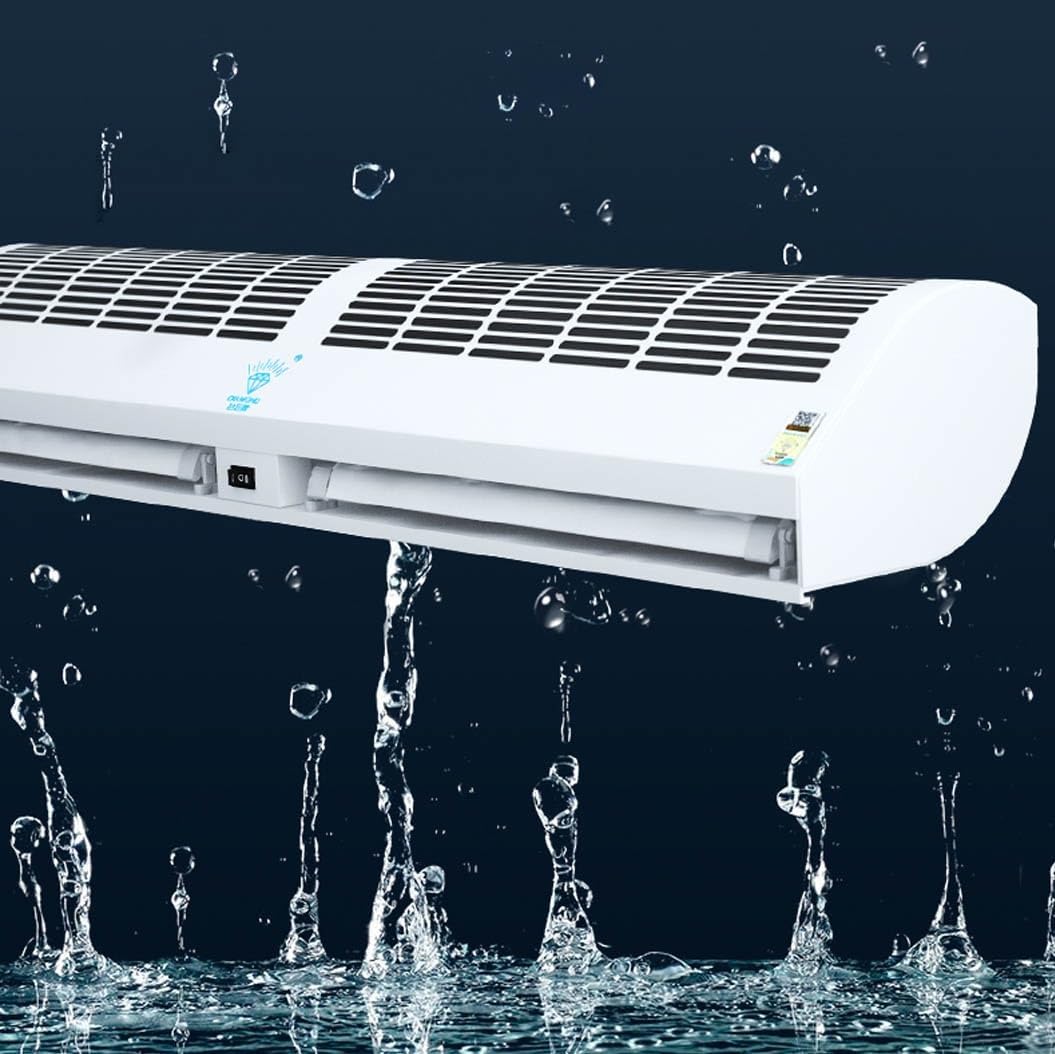 Commercial Air Curtain Over Door with Remote Control, Indoor Cooler & Fan, 2 Wind Speeds, Low Noise, Ideal for Home, Office & Business Spaces, 150cm (160W),150cm(160W)