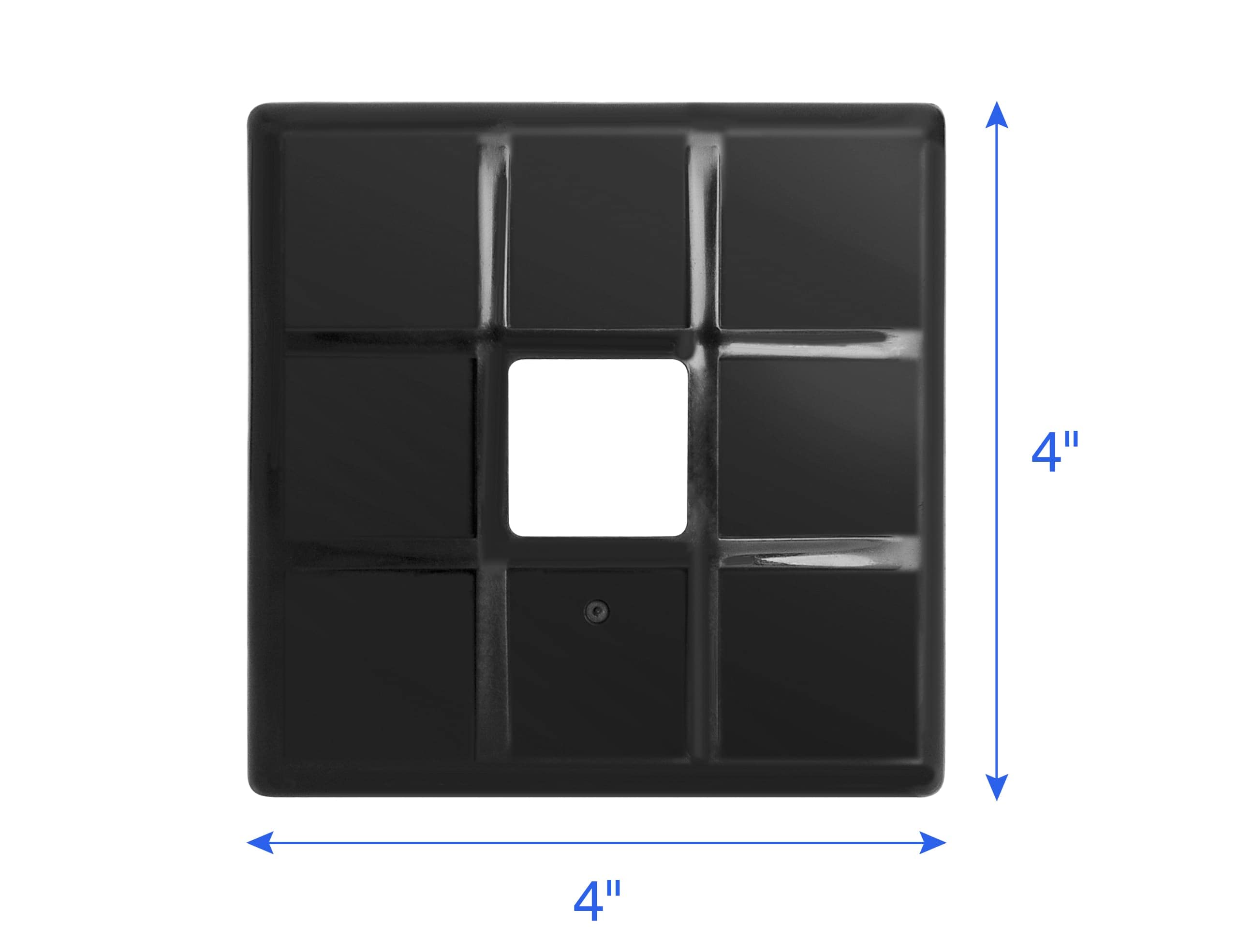 Luxlead RV Bumper Plug End Cap, 4 Black Square Bumper Caps For RV, Camper, Travel