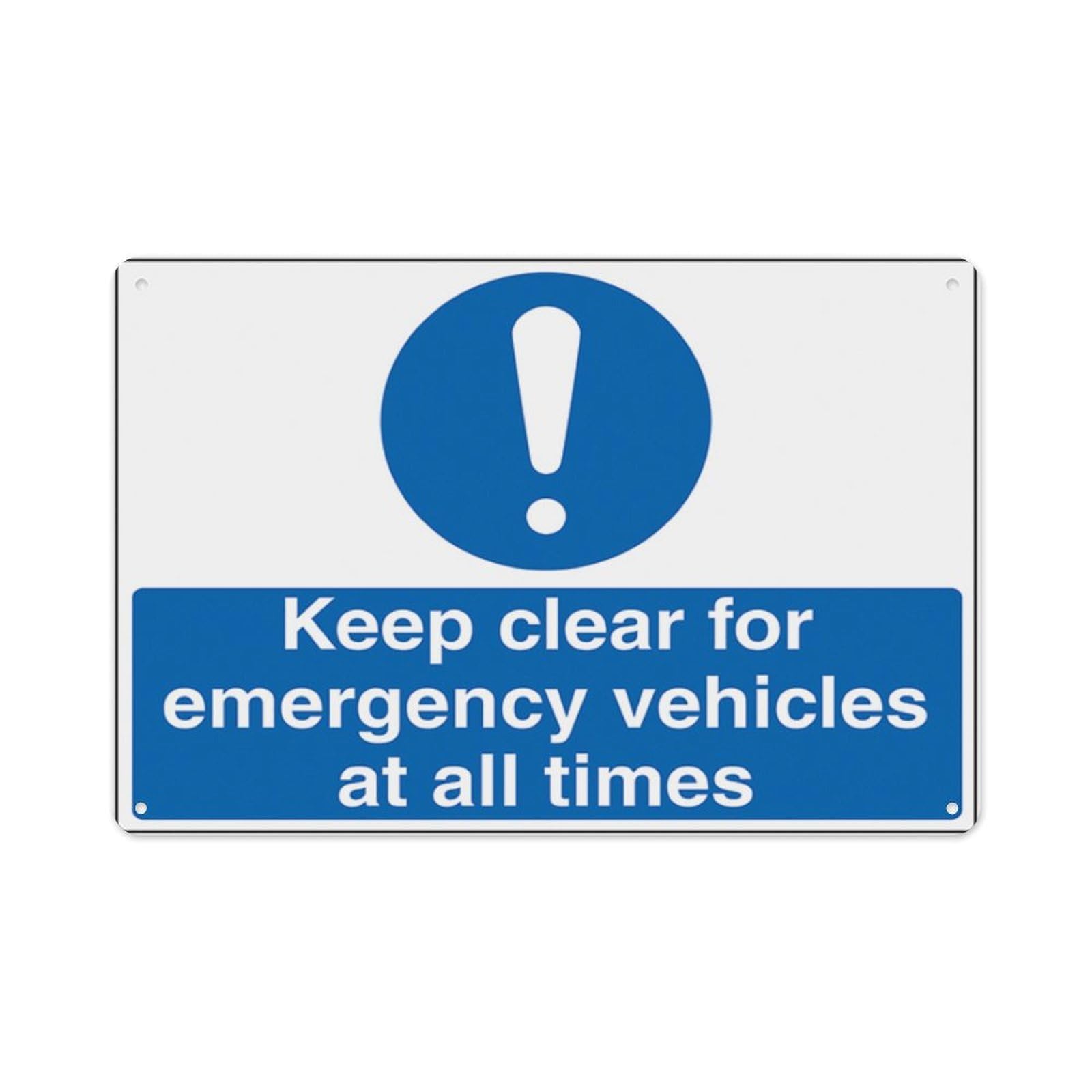 peiyeety Emergency Vehicle Traffic Signs Aluminum Tin Warning Signs For Home Outdoor Garden 12X16 Inches