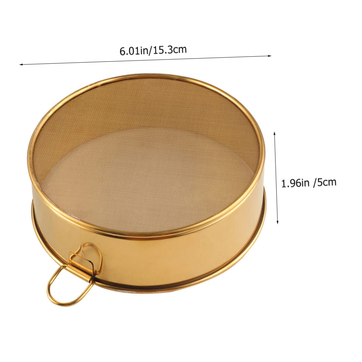 FELTECHELECTR Stainless Steel Flour Sieve Fine Mesh Strainer for Baking Kitchen Tool for Powdered Sugar Cocoa and Flour Easy to Clean with Hanging Ring for Storage