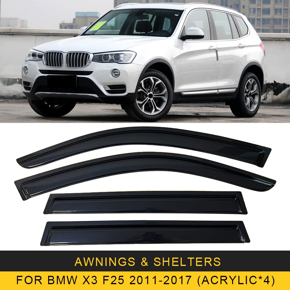 HGYNBCP Windabweiser Für BMW X3 E83 2003-2009 - 4-tlg. Set Für Bessere Belüftung