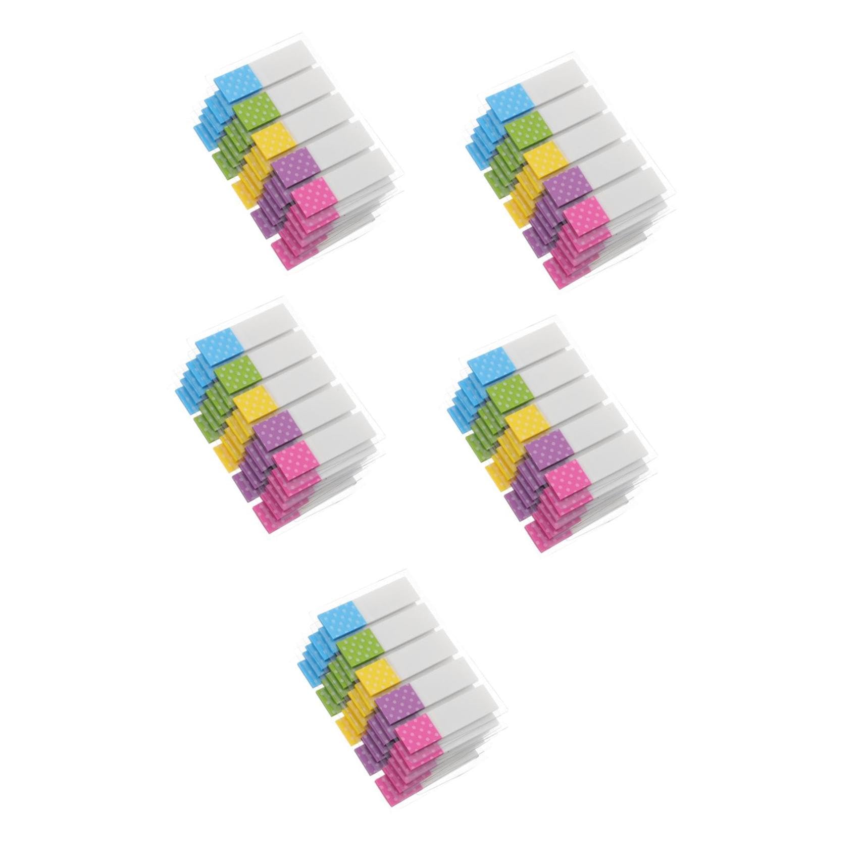 Housoutil 5 Sätze Index-label Registerkarten Farbige Etiketten Für Seitenmarkierungen Klebestreifen Klebrig Sticky Index Tabs Seitenmarkierungen Textmarker-tabs Das Haustier 6 Packungen * 5