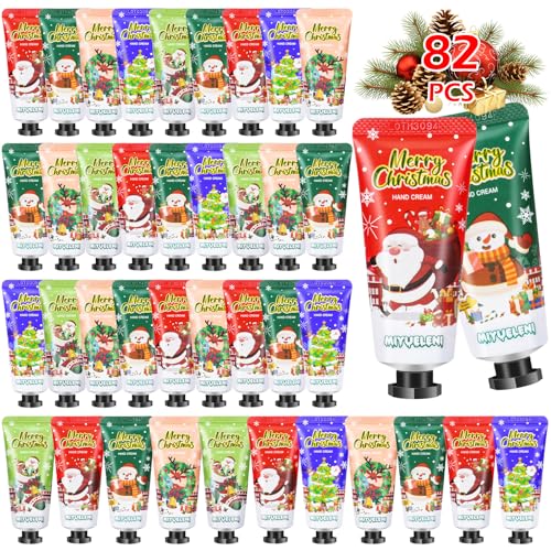 82 Pcs Christmas Hand Cream Gift Set Bulk Christmas Gifts for Coworkers Hand Lotion Travel Size Mini Lotion bulk Holiday Gifts For Coworker Moisturizing Lotions for Christmas Stocking Stuffers