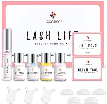 Bestauty Professional Lash Lift Kit, Eyelash Perm Kit, Tools for Lash Lift Eyelash Extensions and Curling, Semi-Permanent Curling Perming Wave Suitable for Home Salon