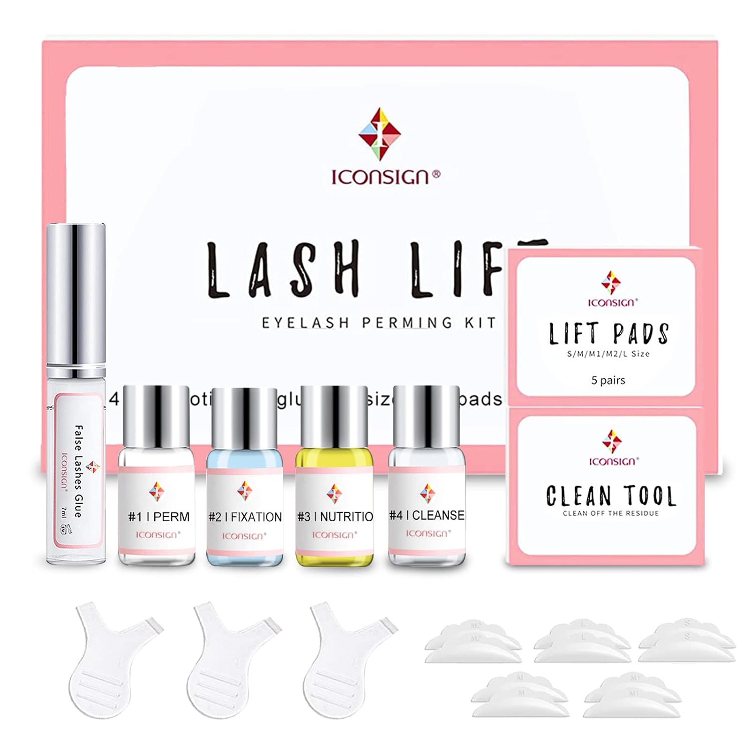 Bestauty Eyelash Lifting Set Lash Lifting Set Eyelash Curling Makeup Tools Eyelash Lifting DIY for DIY Long-Lasting Luxe Cosmetics Eyelash Lifting Set Accessories Lash Lift Kit