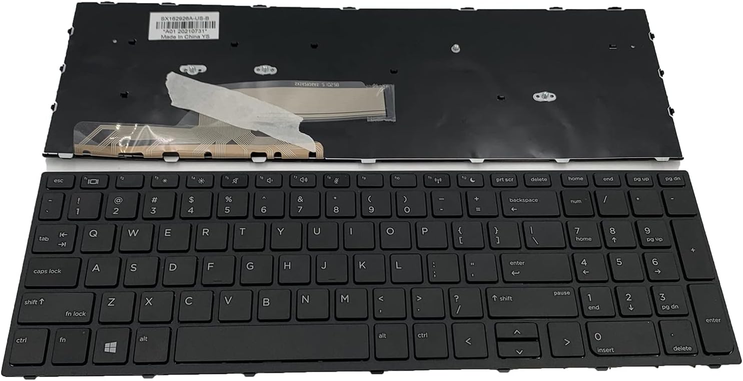 Laptop Replacement US Layout Keyboard for HP Probook 450 G5 455 G5 470 G5 Black Frame No Backlit Special Feature：No Backlit