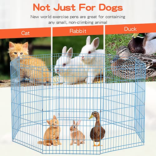 Blue 36 Tall Dog Playpen Crate Fence Pet Kennel Play Pen Exercise Cage -8 Panel #TOP5