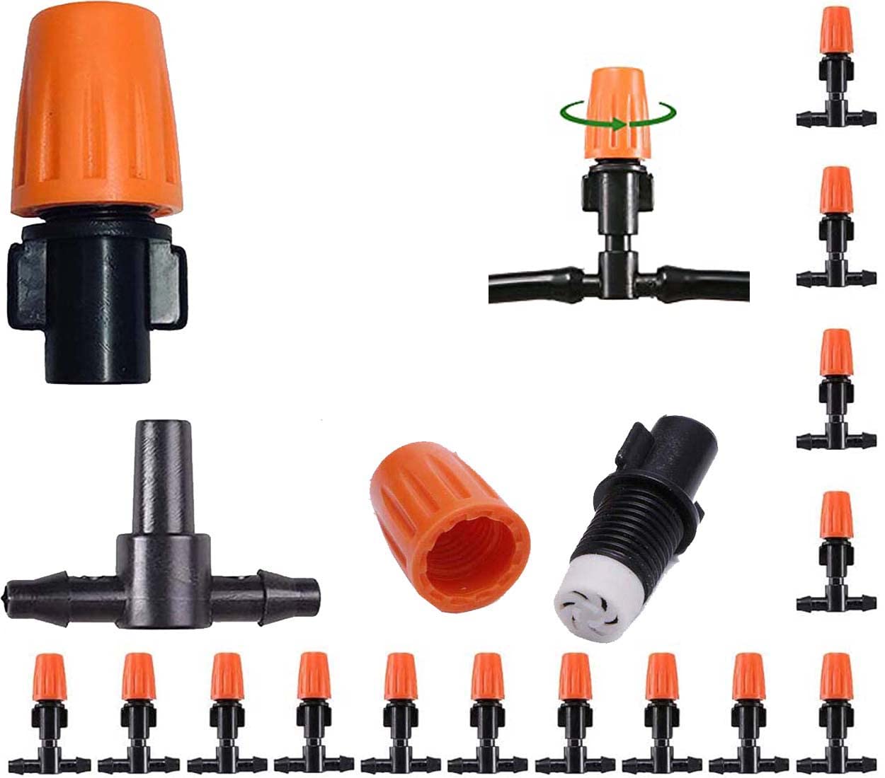 DIY Crafts 17x, Orange Mist, Orange Nozzle For Fan Workshop Watering Irrigation Sprayer Coling Misting Gardening System Misting Garden Weranda Industrial (Only Orange (17x, Orange Mist) (B09Y1QC3Y6) Amazon Price History, Amazon Price Tracker