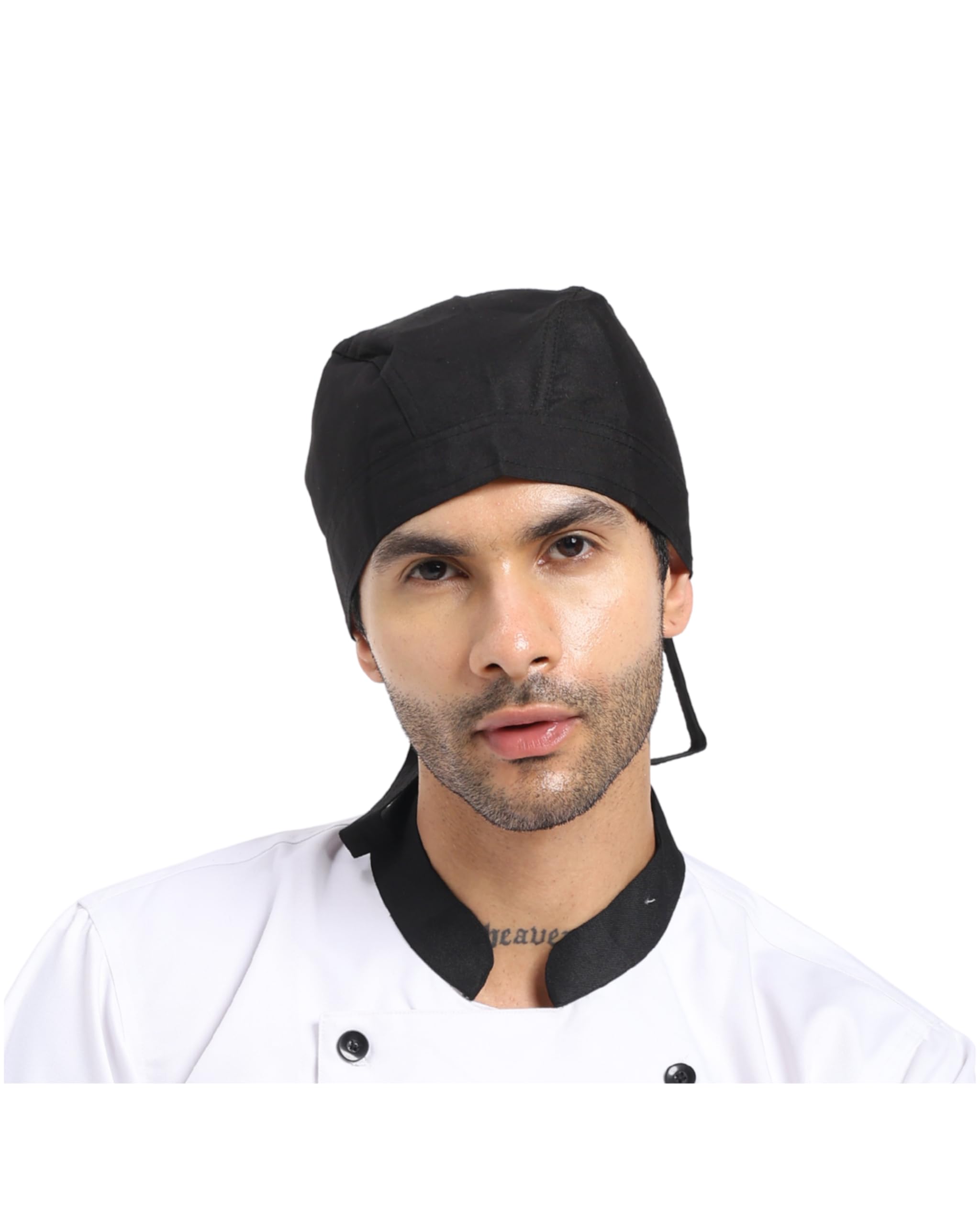 Professional Chef Cap | Unisex |Adjustable & Breathable Kitchen Hat with Breathable Fabric| Unisex, Durable, Comfortable & Stylish | Perfect for Chefs, Cooks & Restaurants Black