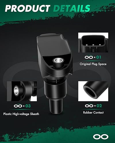 Vista 1174 de SCITOO 1 bobinas de encendido con 4 bujías de iridio para Chevrolet 2011-2015 Cruze 1.4L 2016 Cruze Limited 1.4L 2012-2020 Sonic 1.4L 2013-2021 Trax