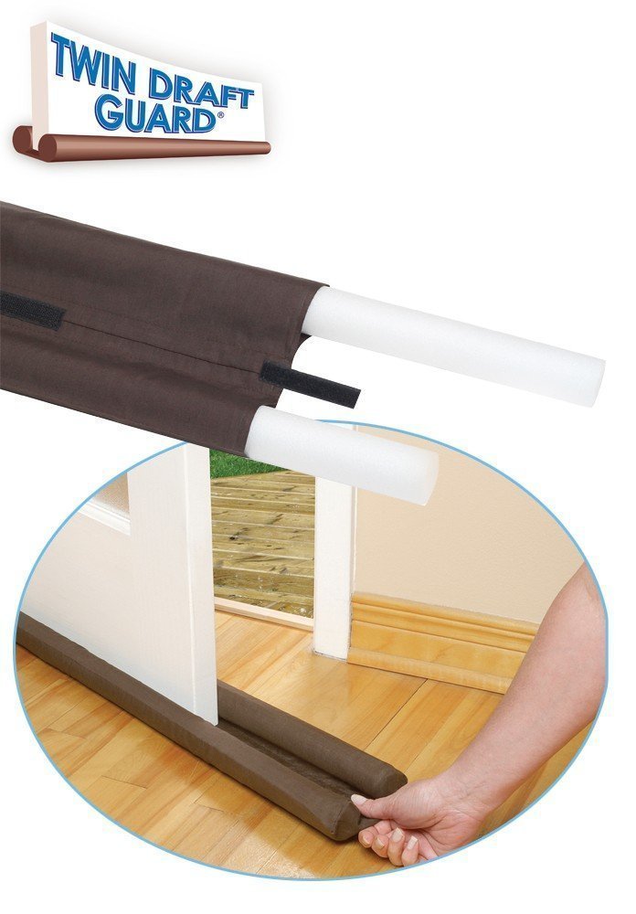 PEARL ACE Twin Door Draft Guard. Stop Unwanted Light and Stop Escaping of Cool Air from Air Conditioner Split Or Window. 4