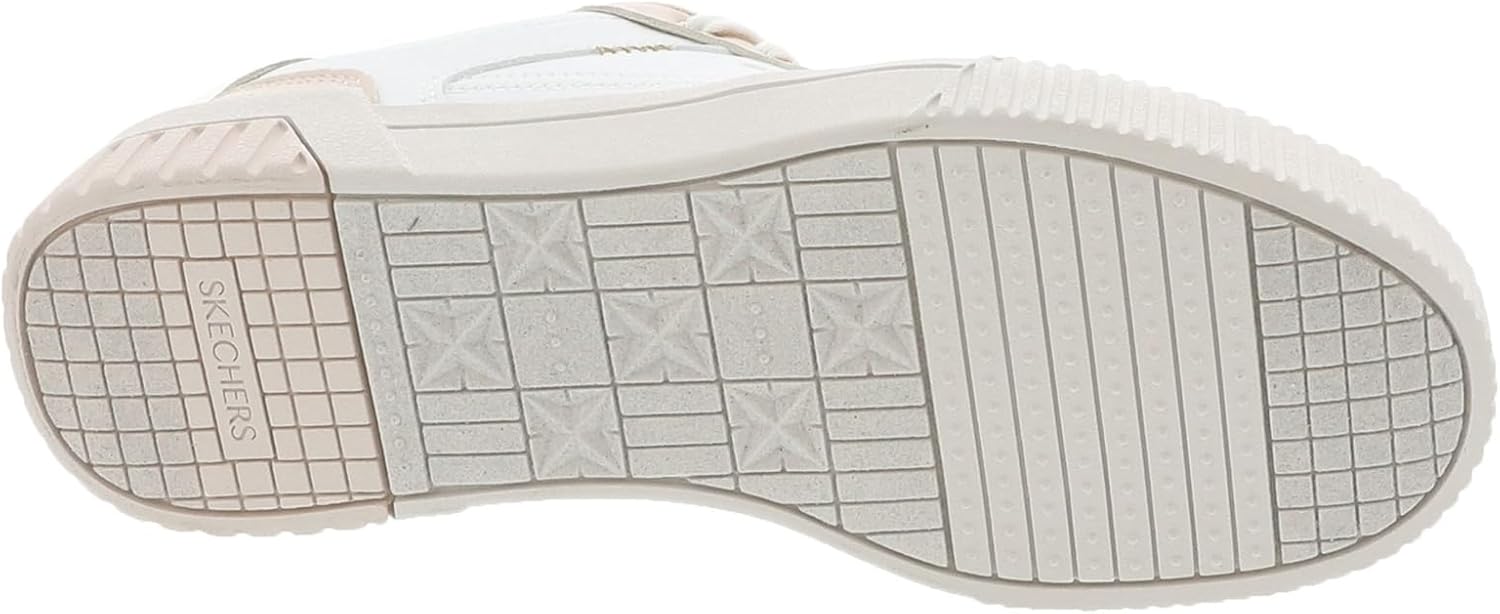 Skechers Women's Jade - Best in Class Leather Lace-Up Sneakers with Memory Foam, White/Pink, 11 - Image 3