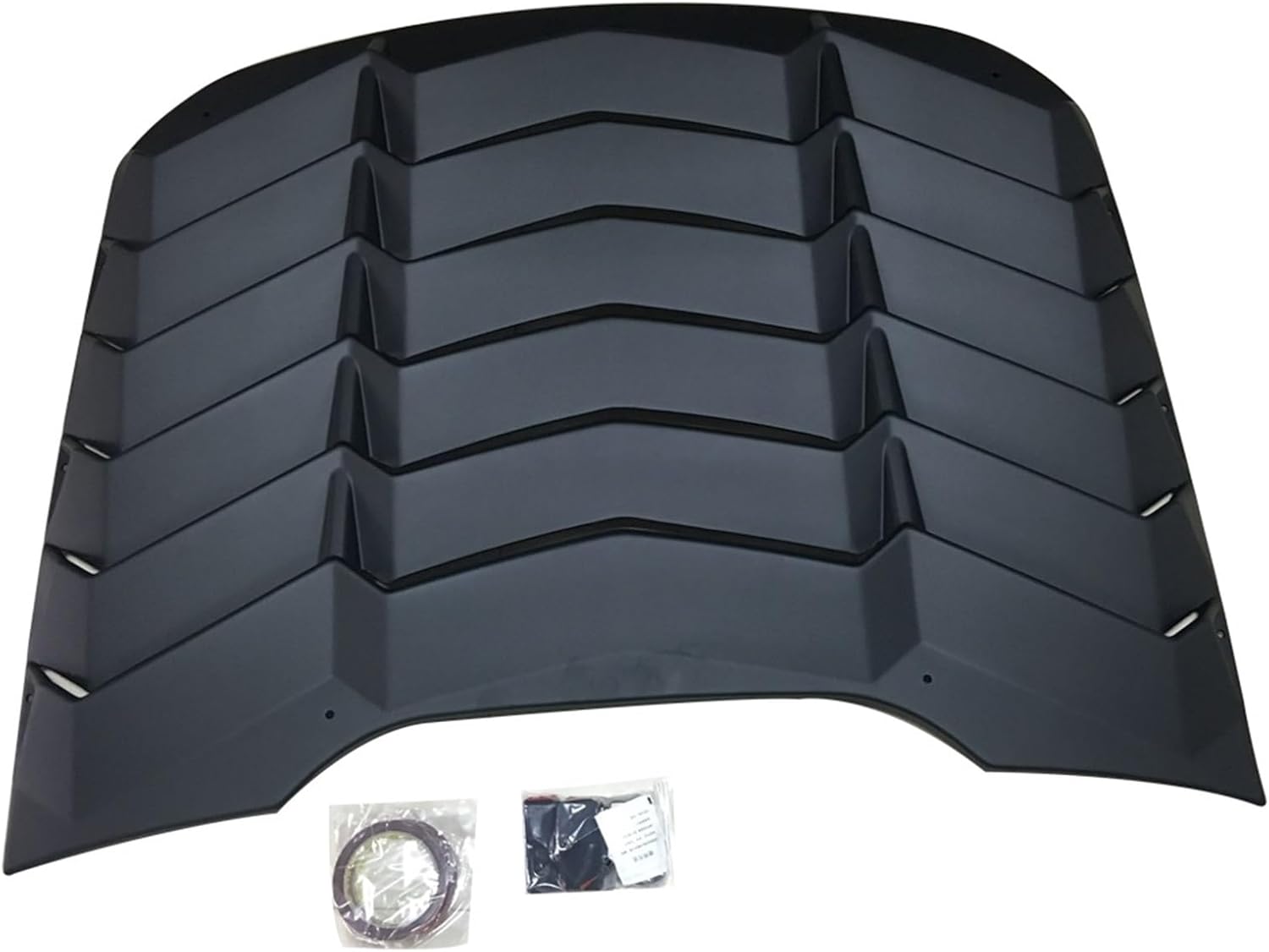 F004 Thick Louvered ABS Black Hood Compatible with Ford Mustang 2015-2017 Air Flow Intake Hood Scoop Bonnet Vent Cover Stickers Decoration