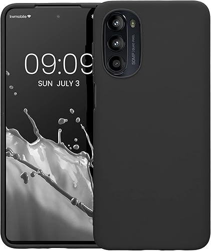 Miniatura 5 de kwmobile Funda compatible con Motorola Moto G52  Moto G82 5G - Funda protectora de silicona TPU suave y delgada - Negro mate
