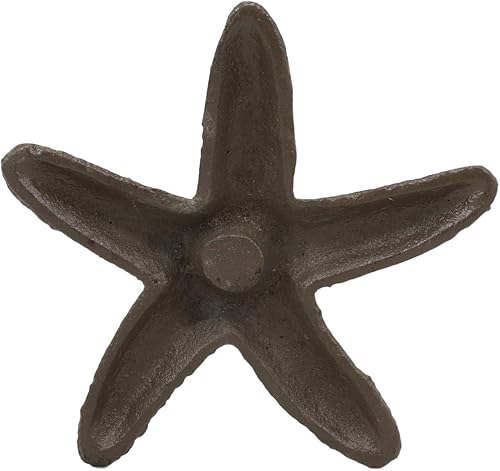 Miniatura 3 de Ebros - Estatua decorativa de estrella de mar de coral marino de hierro fundido en acabado rústico de bronce de 4.5 pulgadas de ancho, decoración