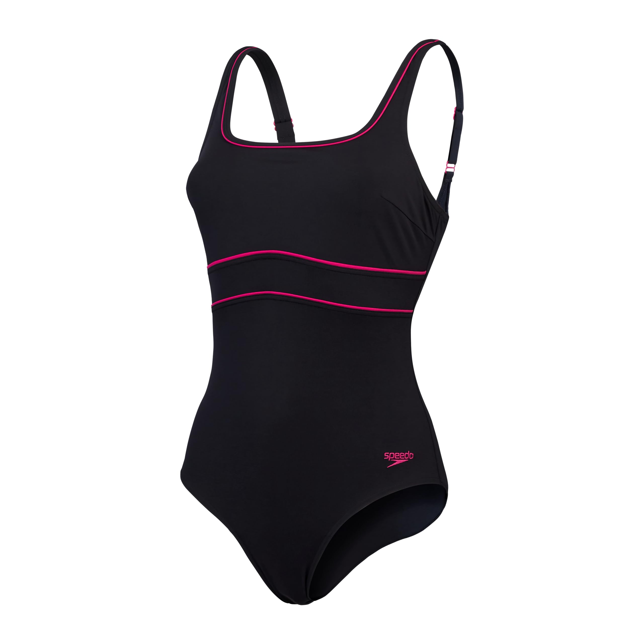 Speedo Women's Shaping Contour Swimsuit Swimming Costume Black Size 42