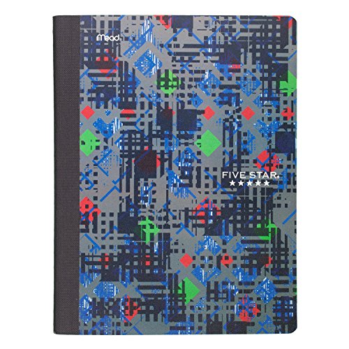 Five Star Composition Book/Notebook, College Ruled Paper, 100 Sheets, 7-1/2" X 9-3/4", Graphics, Design Selected For You (09292) #TOP6