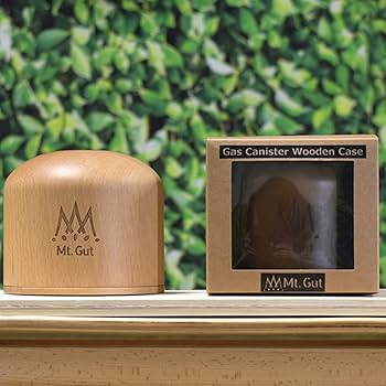 Amazon | Mt.Gut 木製OD缶カバー Gas Canister Wooden Case