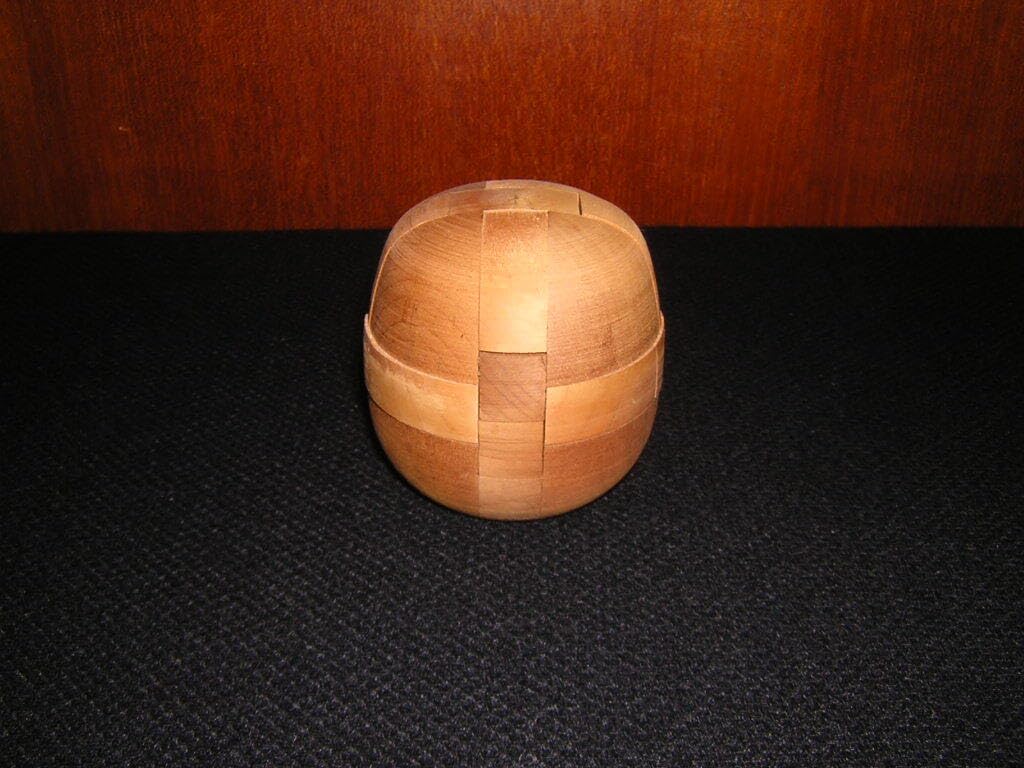 山中組木2ケ ダルマ組木（大型）・色板組木 立体パズル 重要