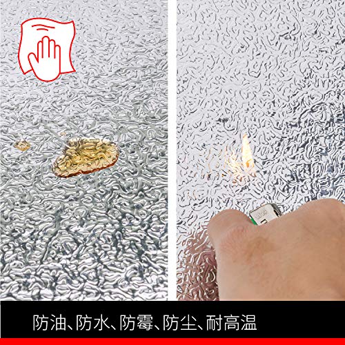 Papier peint de cuisine imperméable et résistant à l'huile en aluminium