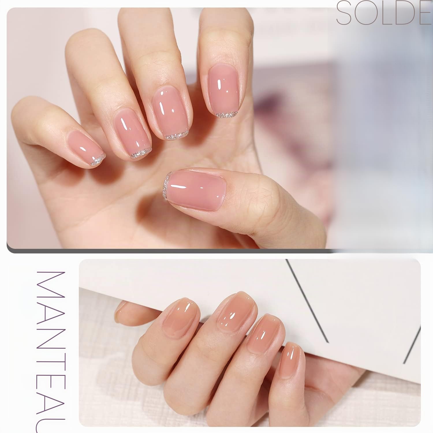 GAOY Vernis de base en gel pour vernis à ongles gel, 16 ml, fond de teint transparent sans essuyage pour une longue durée de vie à la lumière UV, nail art, bricolage à la maison