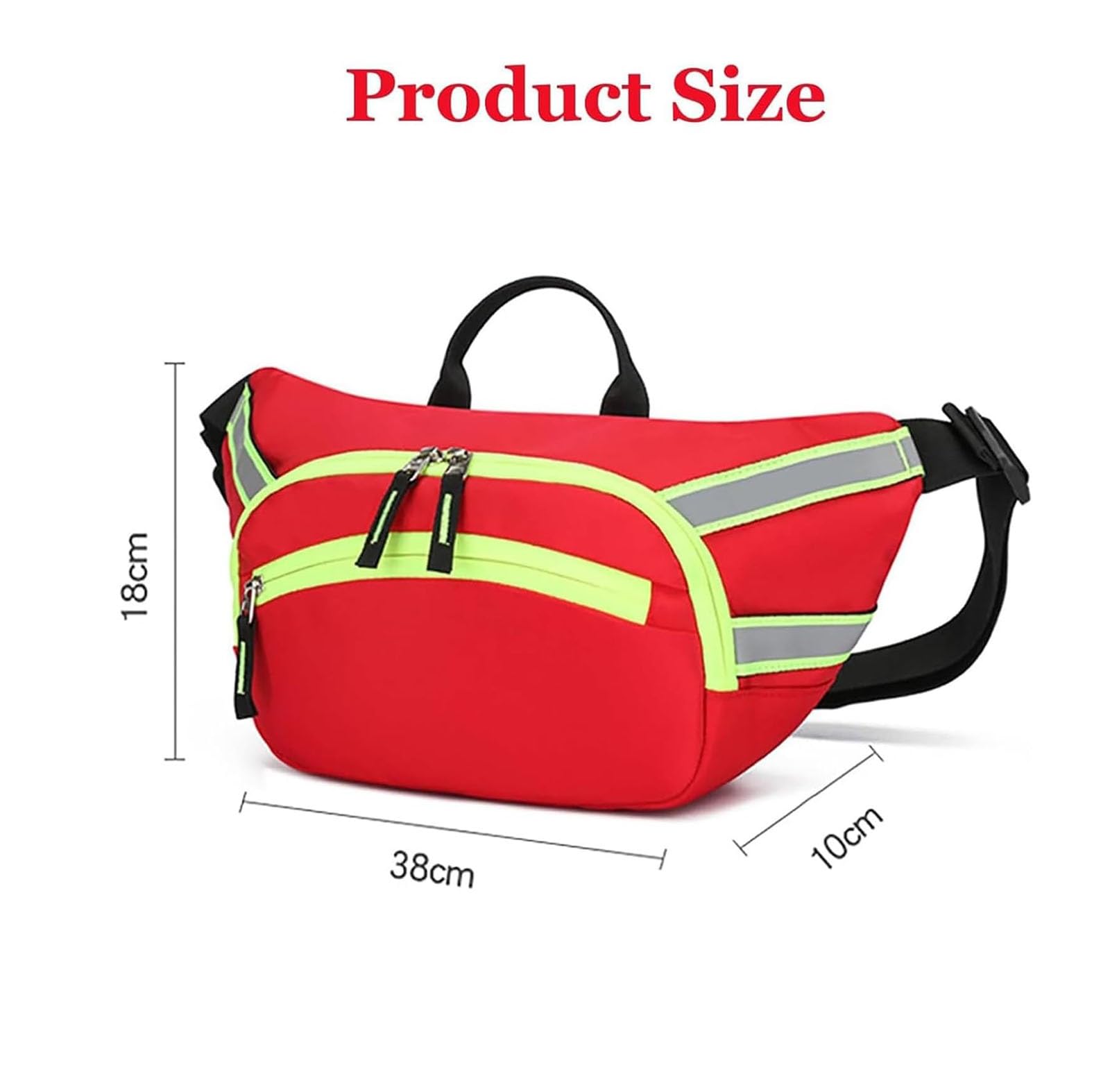 Bolsa Portátil De Primeros Auxilios, Bolsa de Trauma Médica con Correa de Cintura Ajustable y Bolsillos con Cremallera,Bolsa de Viaje de Cintura de Rescate de Emergencia Impermeable al Aire Libre