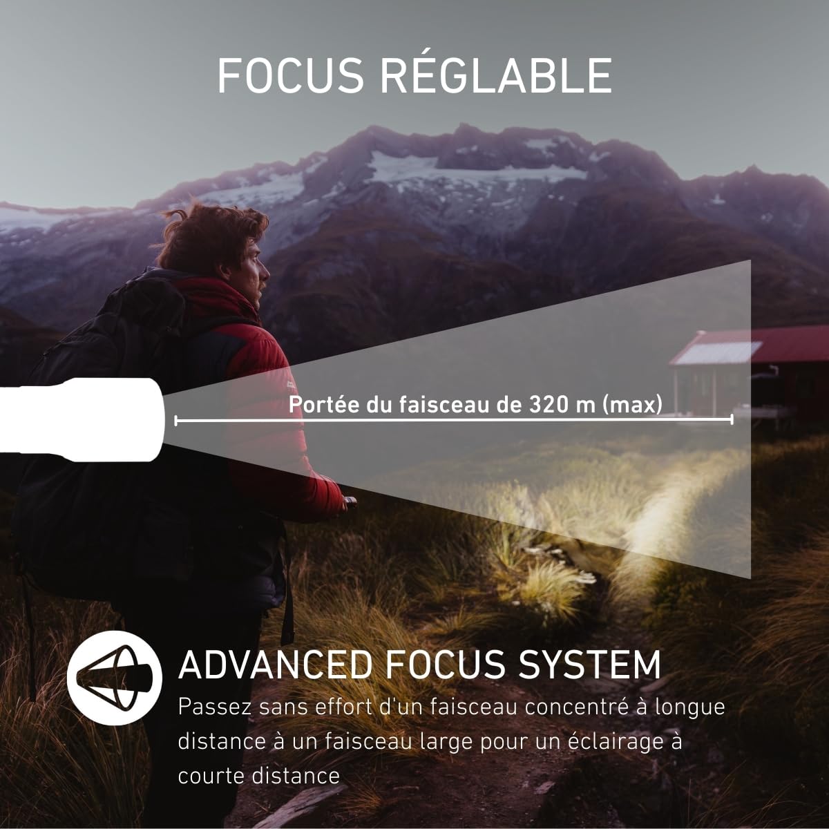 Ledlenser P7RLampe torche rechargeable, 25e anniversaire, 2000 lm, IP68 | Batterie supplémentaire incluse, autonomie doublée, portée 320 m, 4 modes d'éclairage, USB-C, idéale pour l'outdoor