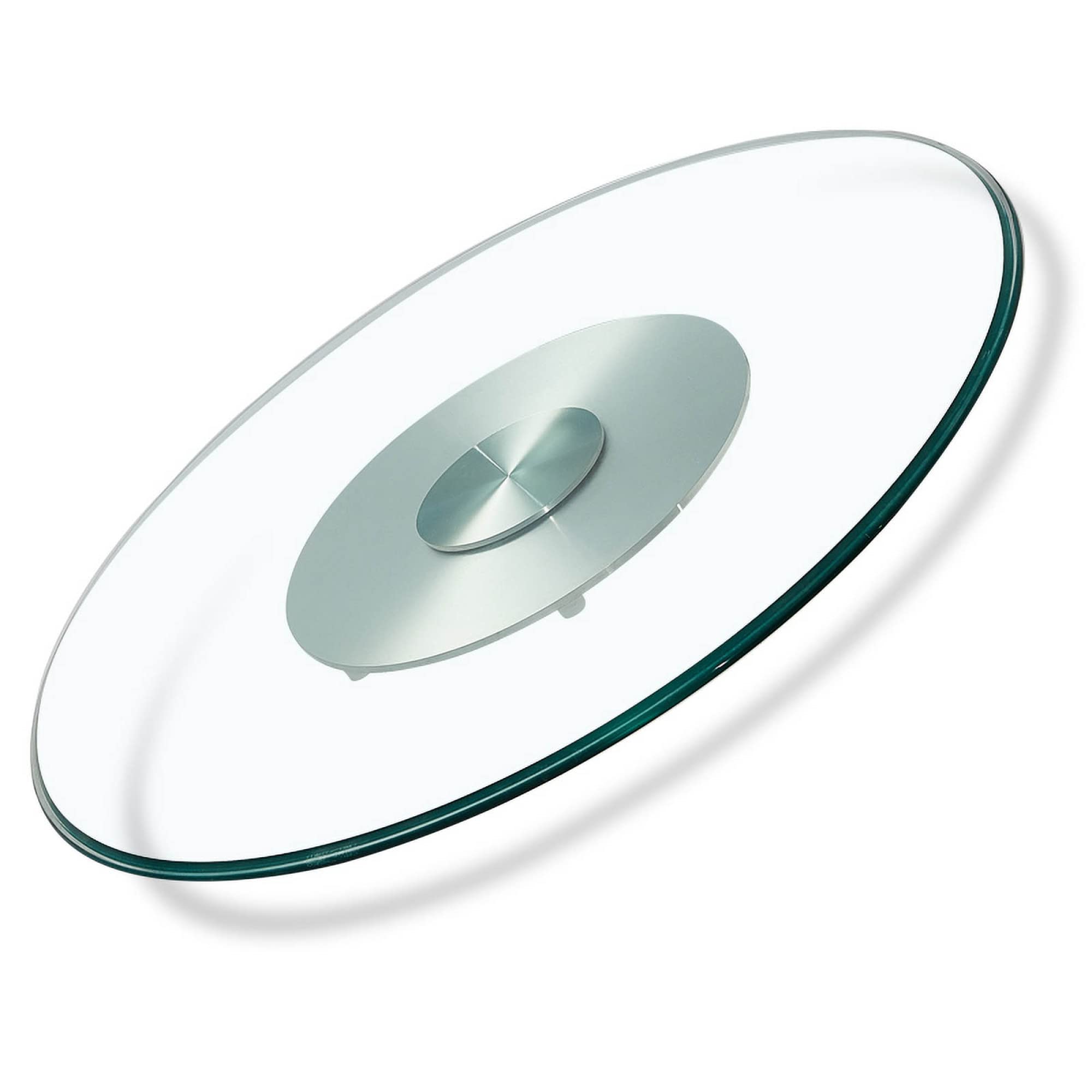 Plateau tournant en verre trempé de 90 cm avec rotation fluide à 360 degrés
