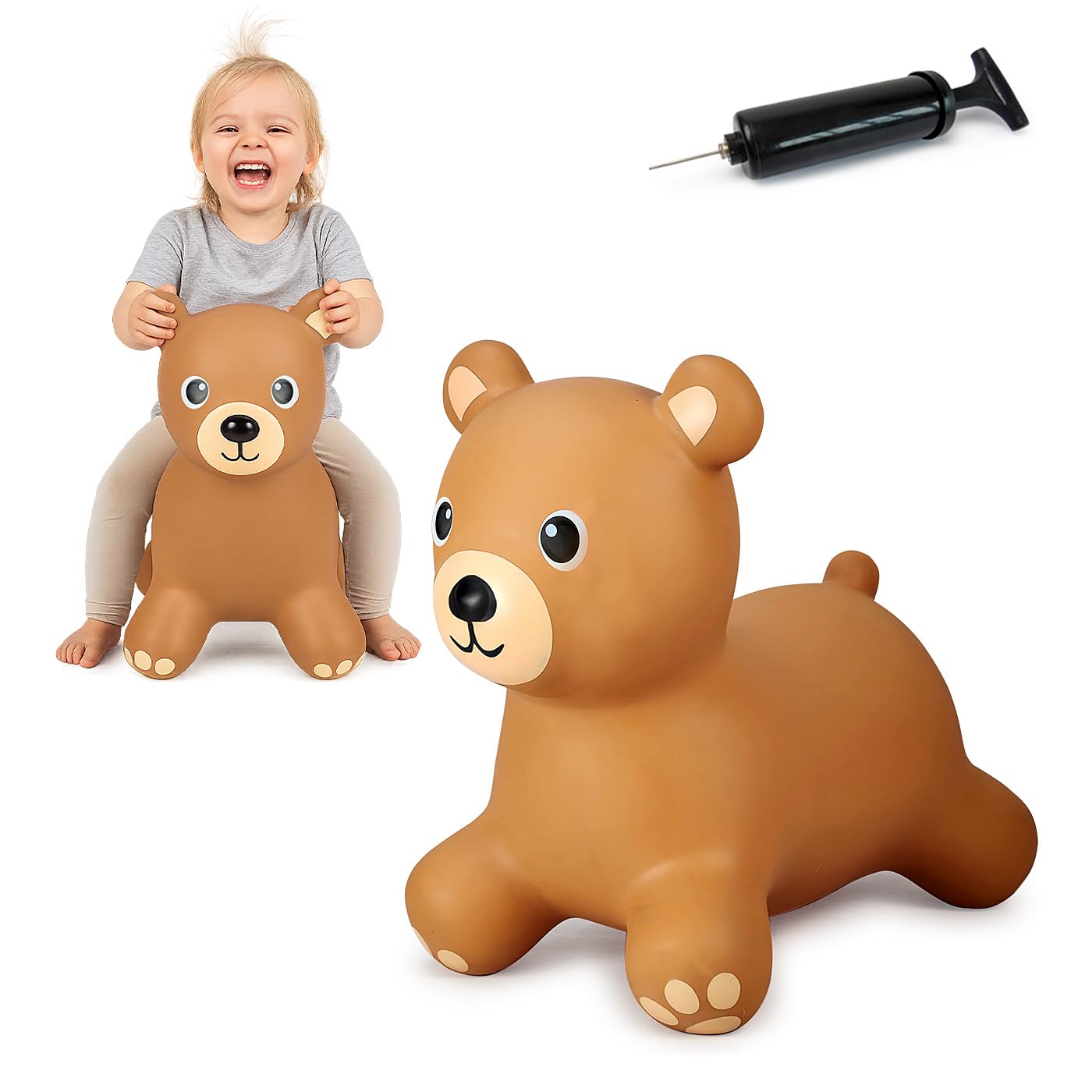 JAMARA 466001 HoppyDoo Bouncy Toy for Children, Bouncing Toy Baby Indoor/Outdoor, Gift for Kids, Garden Toy, Bouncing, Easy Care, BPA-Free, with Pump