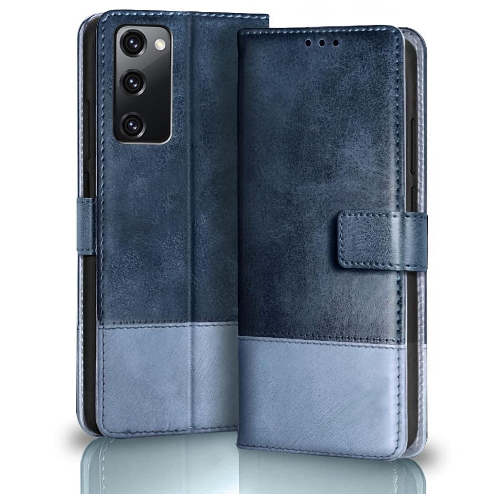 TheGiftKart Flip Back Cover Case for Samsung Galaxy S20 FE / S20 FE 5G | Dual-Color Leather Finish | Inbuilt Stand & Pockets | Wallet Style Flip Cover for Samsung S20 FE / S20 FE 5G (Blue & Sky) (B0CJ9JTZNY) Amazon Price History, Amazon Price Tracker
