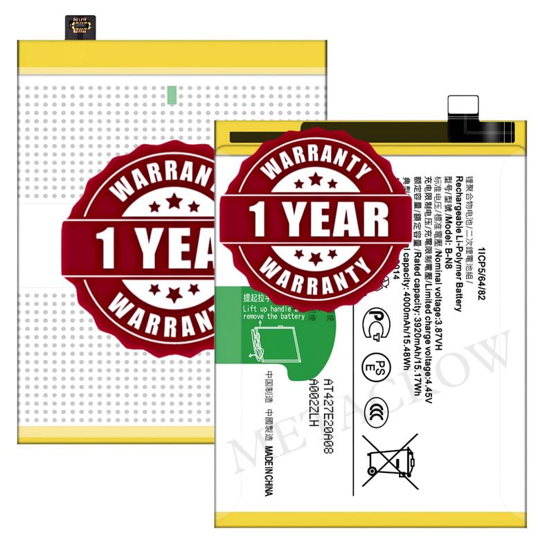 Image of Original B-N8 Battery Compatible for Vivo V20 (V2025, V2024) | V20 2021 (V2040, V2043 21) | V20 Pro (2018) - (4000mAh) - 1 Year Warranty JK1