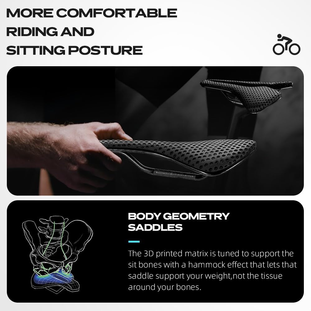 Sella Bici Sella for bici in carbonio stampata in 3D for bicicletta ultraleggera for uomo e donna for ciclismo su strada MTB Mountain Gravel