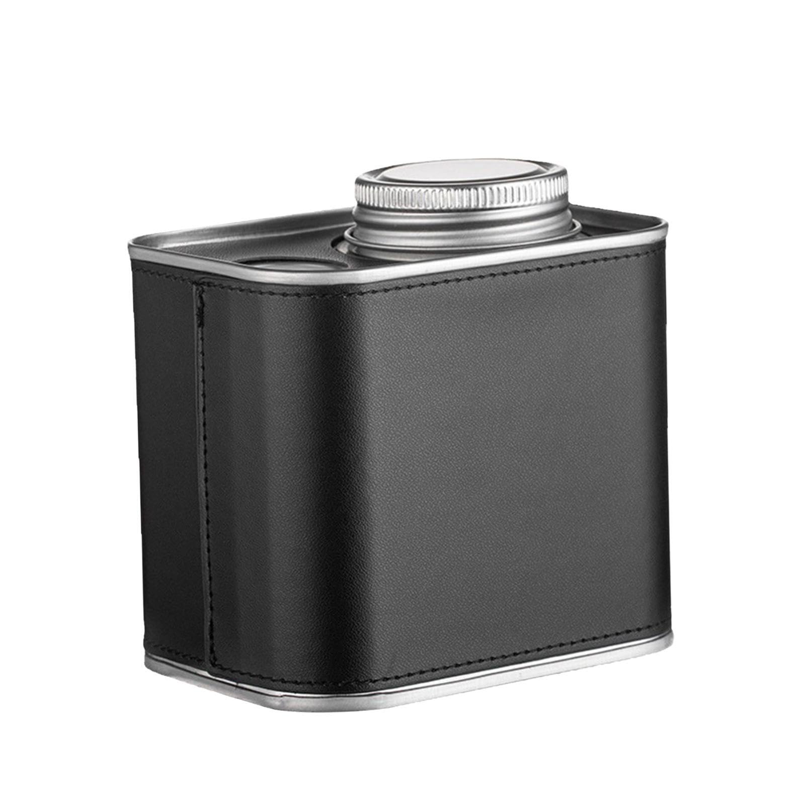 TWISAXC Airtight Coffee Canister With Locking Seal Stainless Steel Jar For Storing Tea Beans Which Is Convenient And Quick. Coffee Canister Airtight, Black, 93x96mm