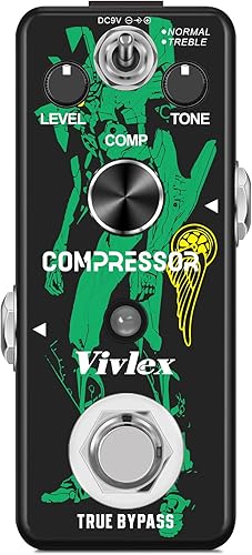 LEF-333 Pedal de compresor mini analógico de efectos de compresión Pedal Stompbox para guitarra eléctrica Bajo True Bypass Pedal