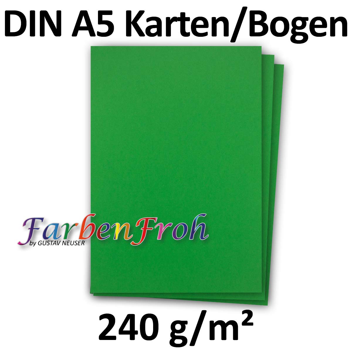 50 Fogli Di Cartoncino A5 Verde Natale 260g/m² – Stella Crafts