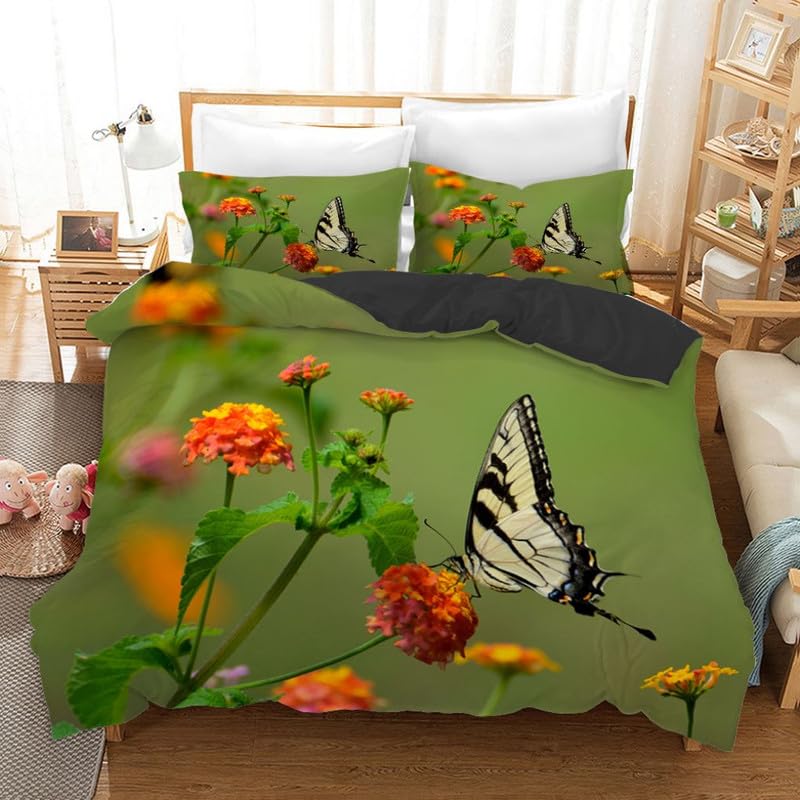 Parure de lit 90x190 papillon cyan pour transformer la chambre des enfants