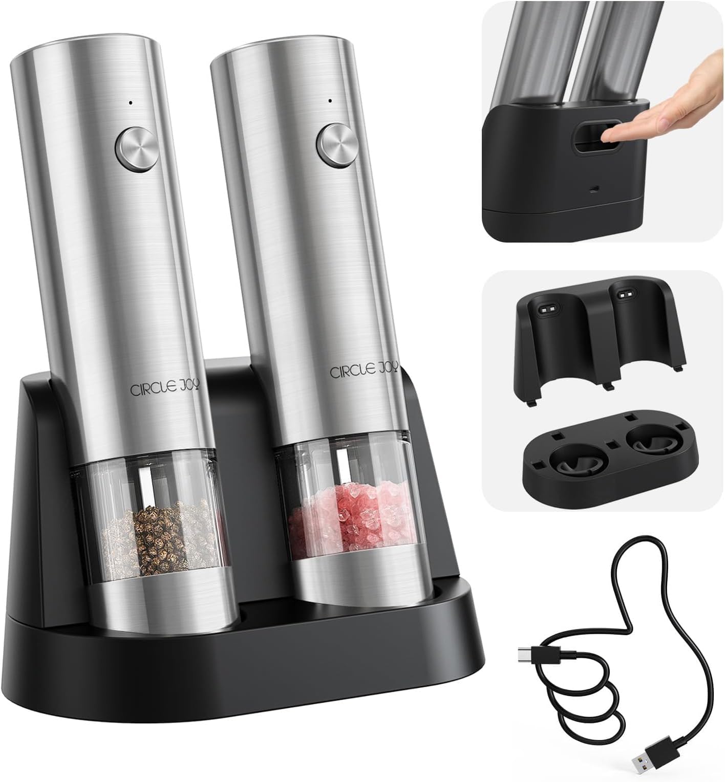 Cuisinart SP2 Stainless Steel Rechargeable Salt and Pepper