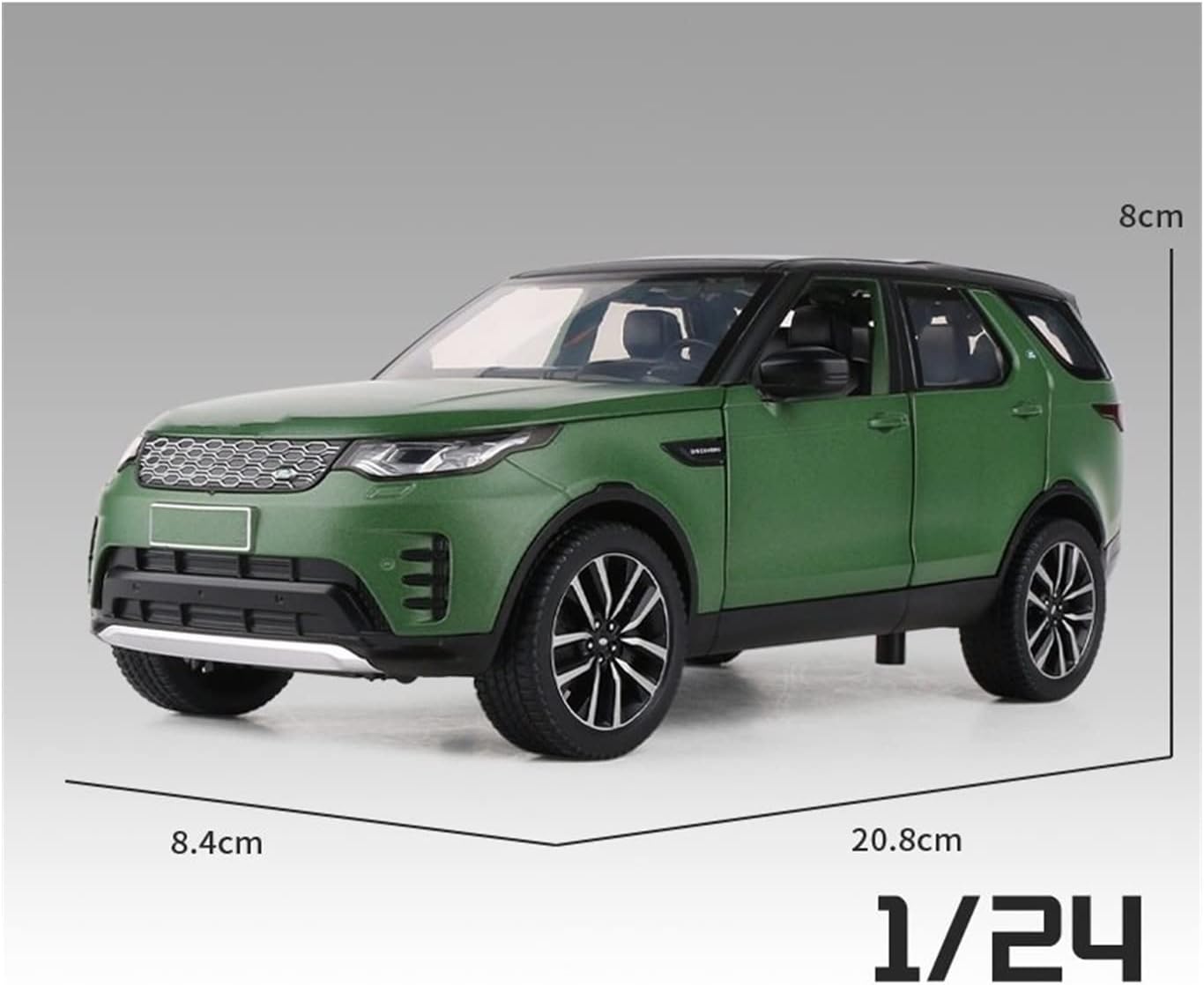 Classic Alloy Model Car Diecast Metal Car 1:24 for Land Rover Discovery R-Dynamic Metal Body Plastic Interior(Green)