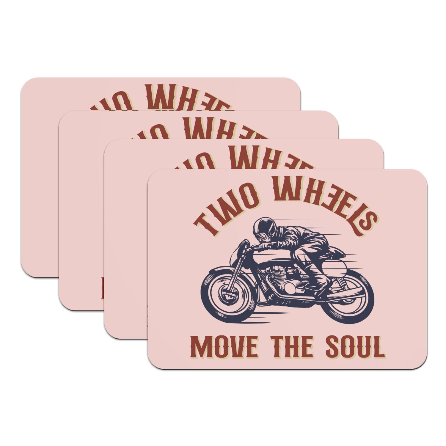 Sets de table moto rose antidérapants pour éviter les taches