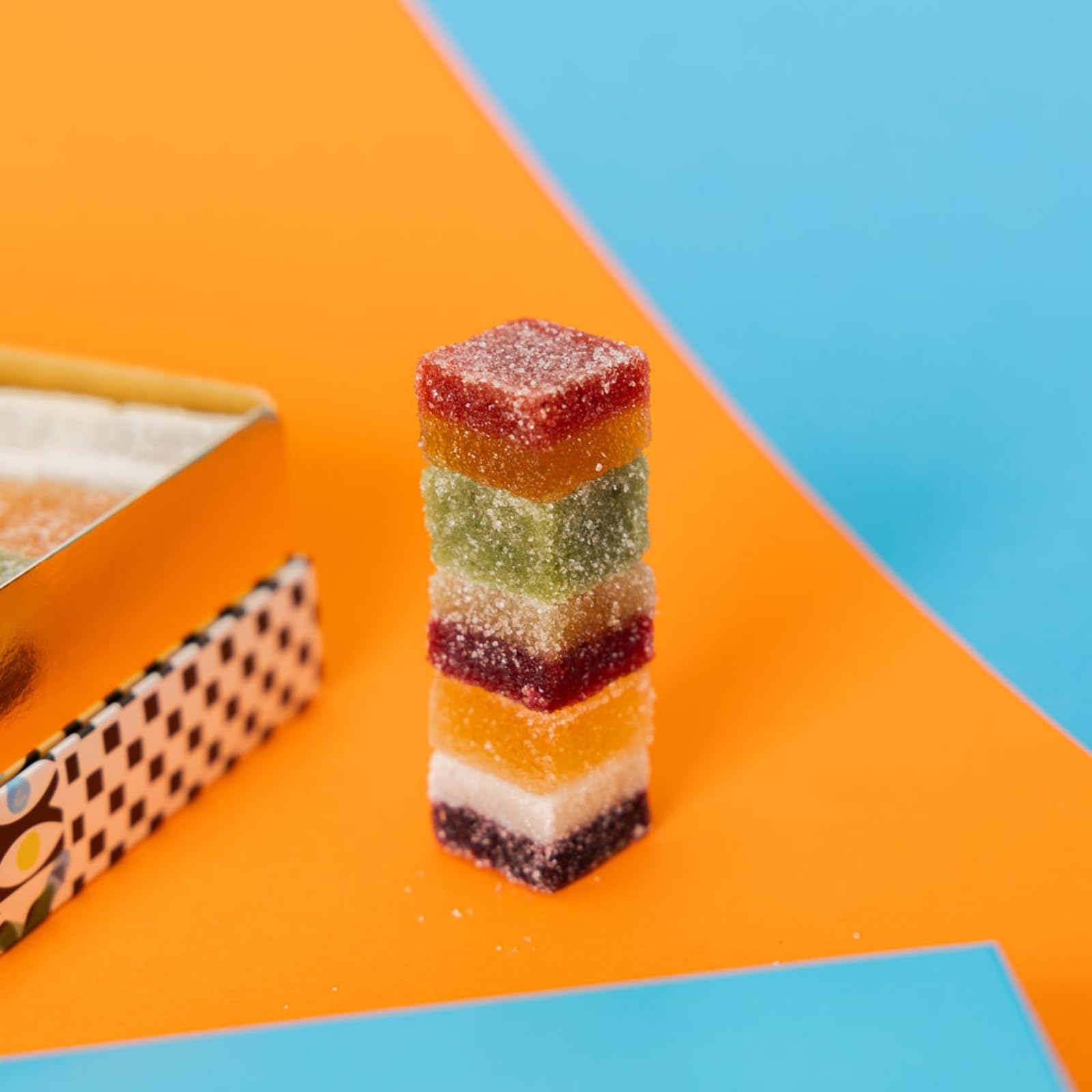 Cannavacciuolo | Caramelle Gelée alla Frutta, 5 Combinazioni di Gusti Gourmet: Mela Verde, Pompelmo e Pepe di Timut, Cocco e Ciliegia, Fragola e Kalamansi, Ananas Lime e Lampone, 25 Pezzi, 250 g