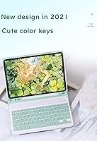 Vista 8 de Funda con teclado para iPad de 6ª y 5ª generación, iPad Pro 9.7, iPad Air 2, iPad Air 1, funda delgada con bonito teclado de color, funda de teclado