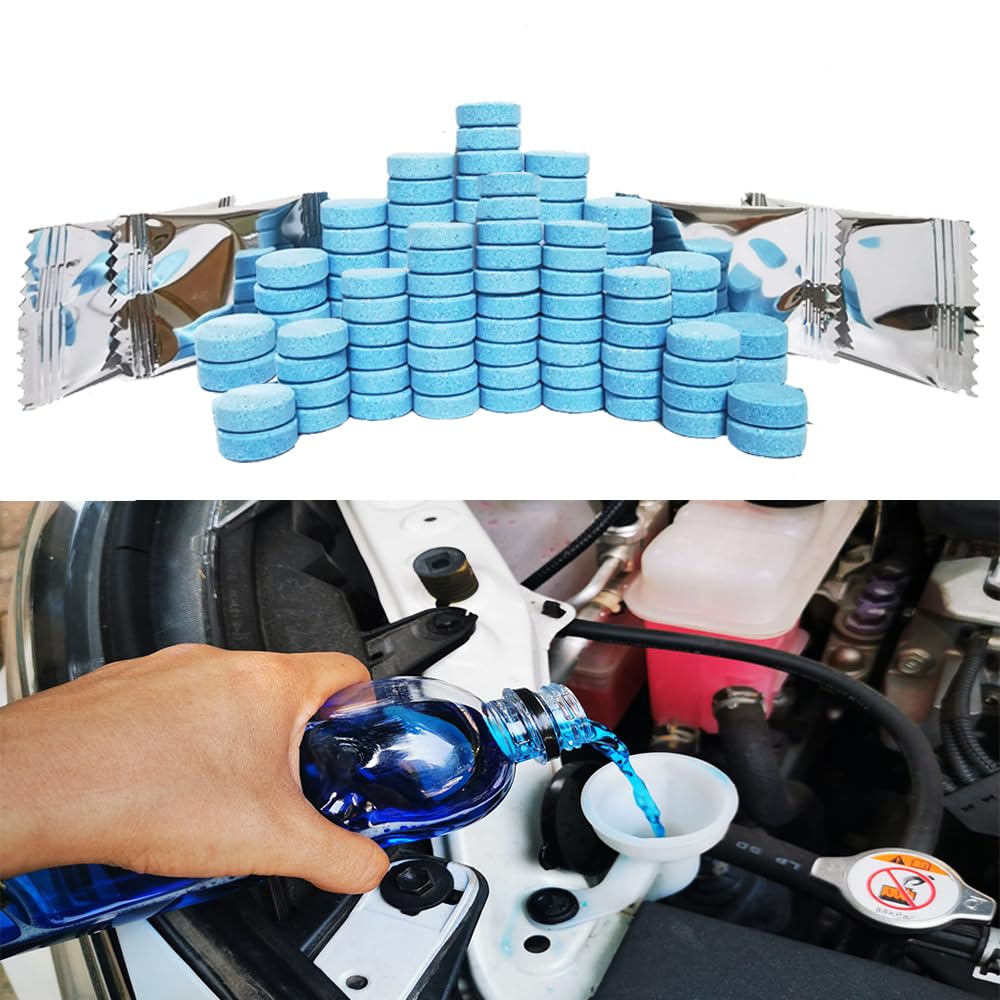 300 Pcs Car Windshield Wiper Fluid Tablets,Windshield Washer Fluid concentrate Tablets,1 Pack Makes 315 Gallons,1 Piece Makes 1.05 Gallons(Winter: Use With De-icer or Methanol)