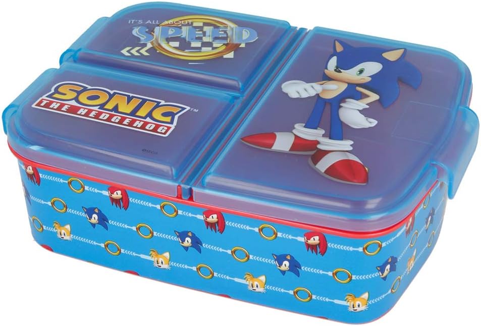 Sonic The Hedgehog Kids Premium Lunch Box, Breakfast Box, Snack Box