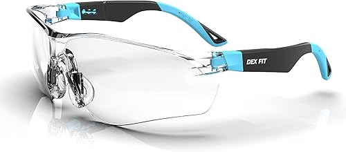 DEX FIT Gafas de seguridad SG210, Z87, protección ocular, antivaho y resistentes a los arañazos, ajustables para mujeres y hombres, protección UV