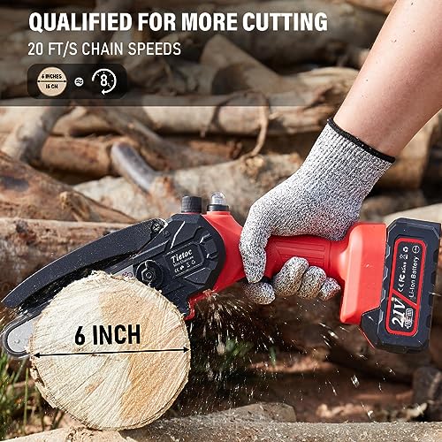 Image of Tietoc Mini Chainsaw 6-Inch with 2 Batteries, Electric Saw, Stocking Stuffers Christmas Birthday Gifts Present for women mom wife Adults, Cool Gadgets 2025