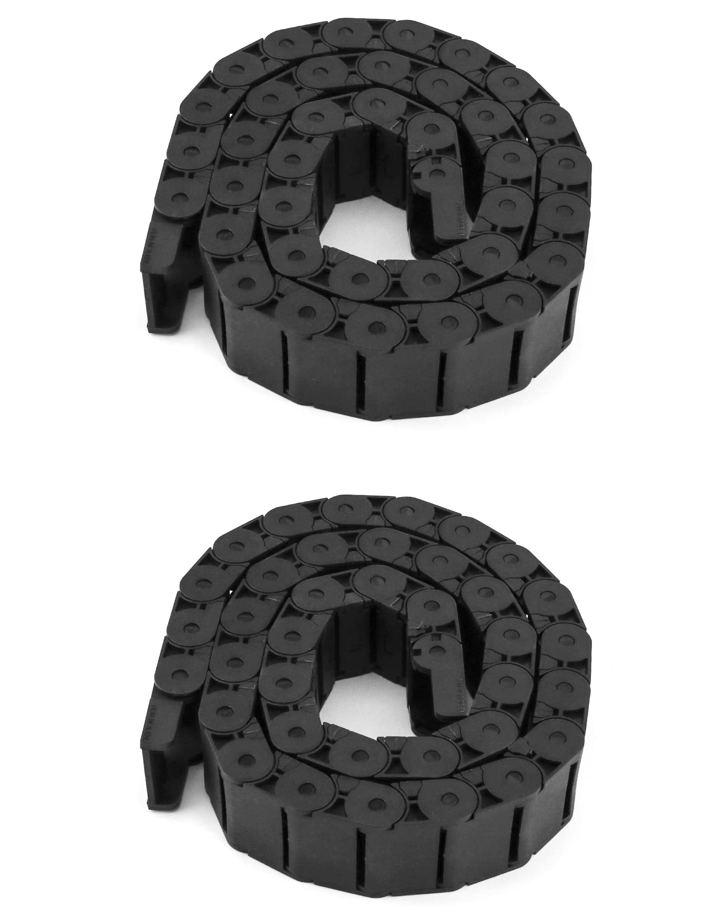 QWORK Catena portacavi semichiusa per utensili CNC, lunghezza 1 metro/3,28 piedi, confezione da 2, dimensione interna 15 x 30 mm, raggio di curvatura R28/38, adatta per varie applicazioni