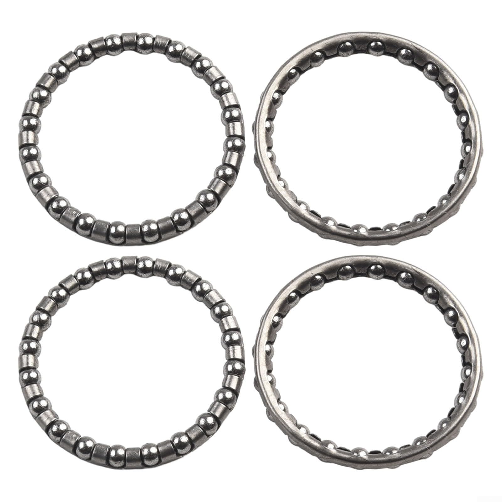 Kivivaka 4pcs Bicycle Headset Caged Ball Bearings 40mm, Steel Race Bearing Set for Cycling Components Black